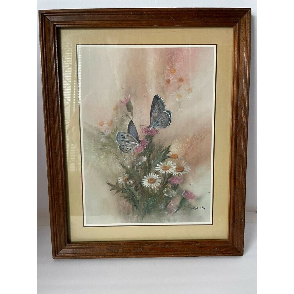 Lena Liu Vintage Art Print; Butterflies and